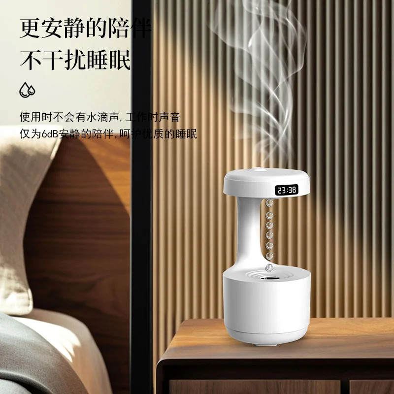 Anti-Gravity Humidifier- Dry-Burn Protection & Quiet Operation with Large Mist Output