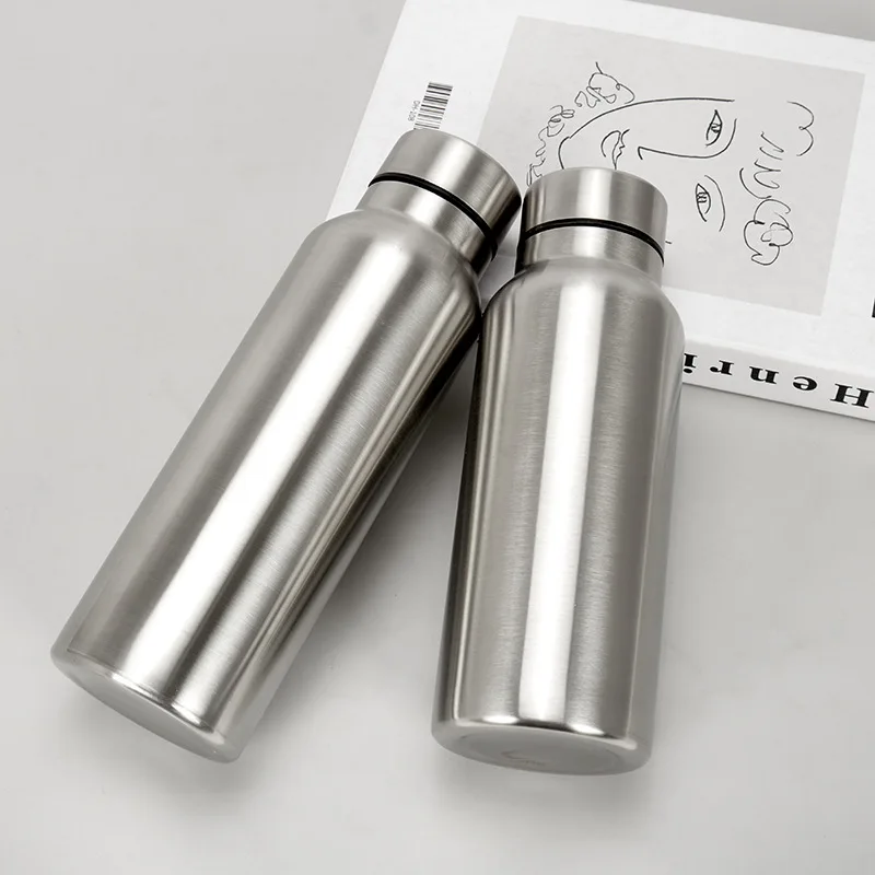 Stainless steel Bottles 500/750/1000ml Single-wall Gym Workout Camping Daily Sports Leakproof Durable Lightweight Rustproof