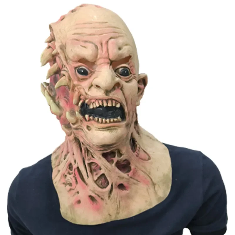 

Латексная маска Horror Mutant Elder с реалистичным дизайном зубов, головной убор с монстром на Хэллоуин для вечеринок-триллер