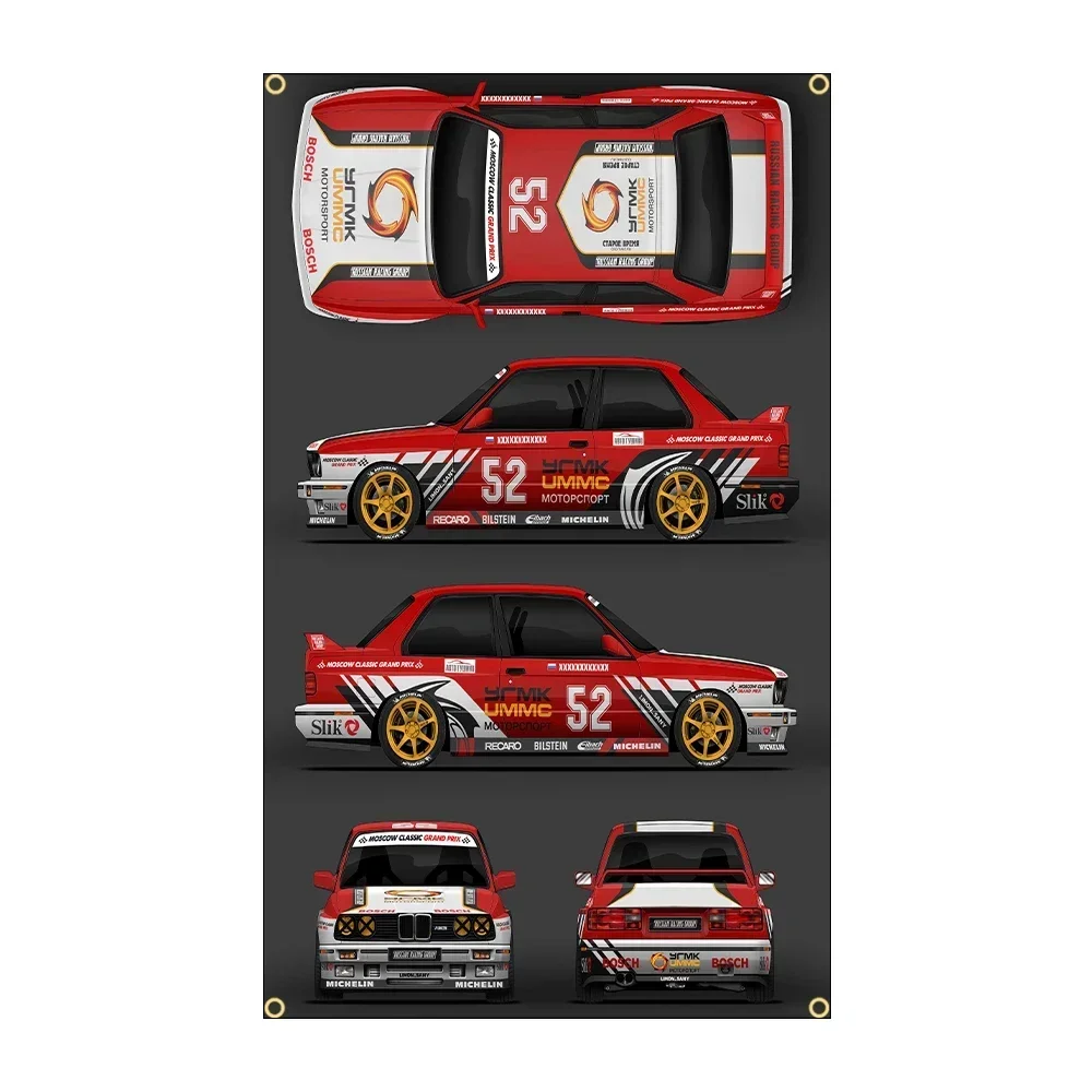 90x150cm 3X5FT Super Car Racing Car Flag Polyester Printed Racing Car Banner For Decor