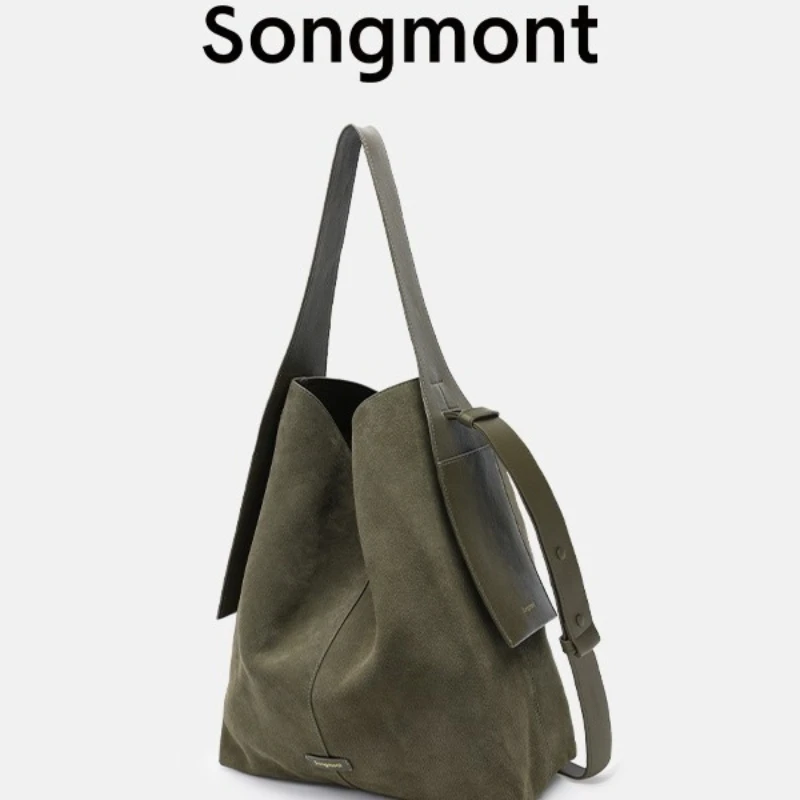 Songmont bag, suede ear hook tote underarm single-shoulder handbag, crossbody bag