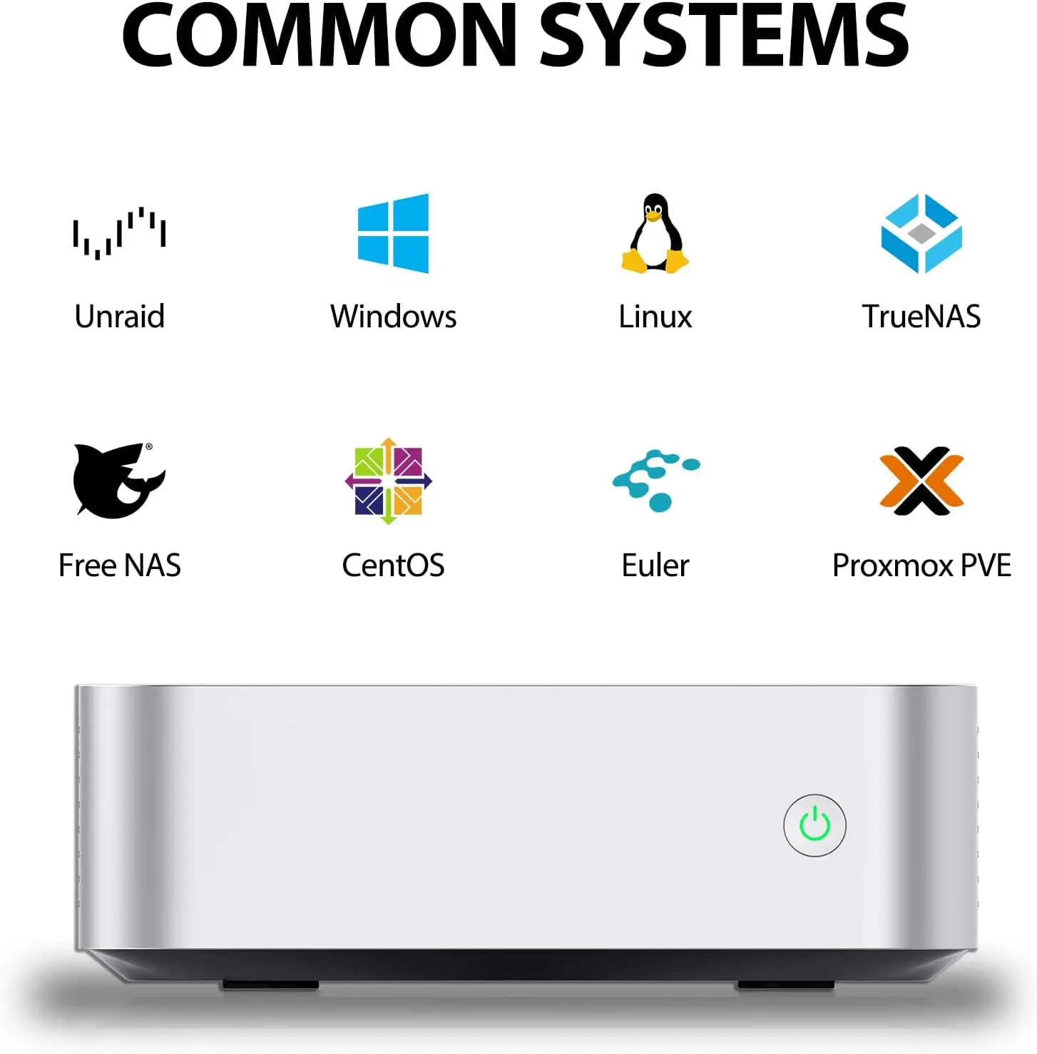Aiffro K100 SSD NAS Intel N100 Mini Server 4x M.2 فتحة 8GB RAM 2.5G LAN UHD GPU يدعم TrueNAS Ubuntu Unraid