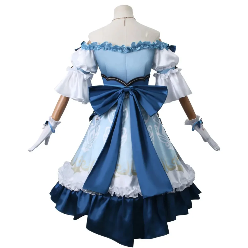 Nicou nuevo disfraz de cosplay Genshin impact disfraz de cosplay Lolita niñas uso diario vestido azul sirvienta traje de fiesta de Carnaval