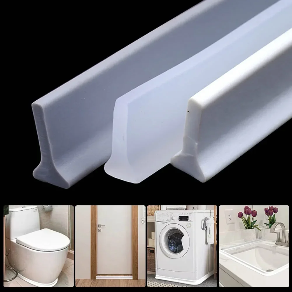 5M Bathroom Water Stopper Silicone Retaining Strip Water Shower Dam Flood Barrier Dry And Wet Separation Blocker Water Barrier