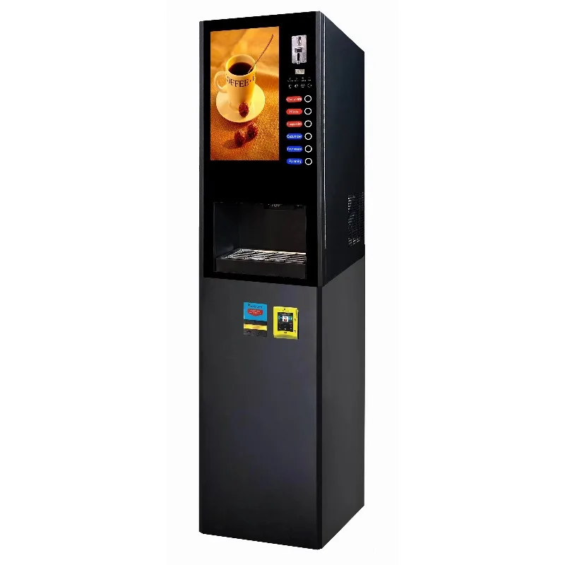 【Bestseller】 V-30SCT münzbetriebener Instantkaffee-Verkaufsautomat Heiß-Kalt-Kaffeemaschine für den gewerblichen Gebrauch Vollautomatisch Ve