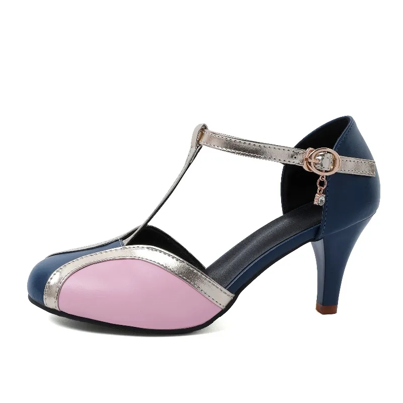 

Женские модные босоножки на ремешках с круглым носком, на высоком каблуке, с защитой от скольжения и износостойкой подошвой