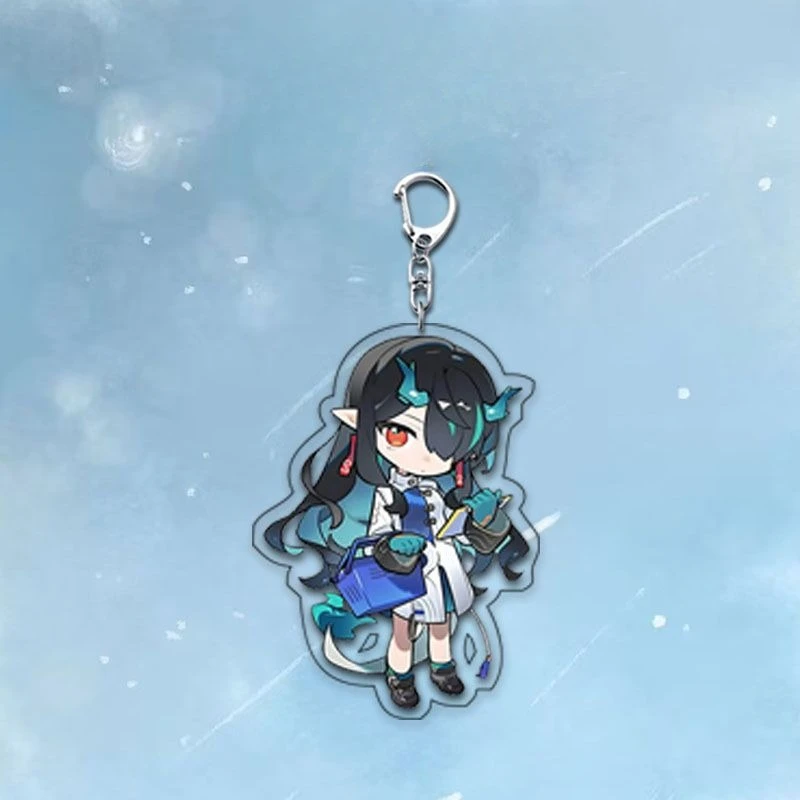 Arknights Amiya Chongyue Crepuscolo Simpatico personaggio anime creativo Zaino periferico Ciondolo Portachiavi versatile personalizzato per cartoni animati