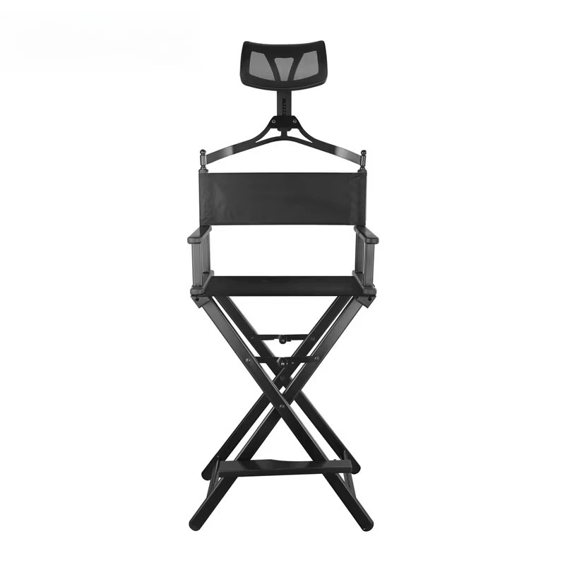 

Portable Custom Folding Professional High Aluminum Telescopic Directors Cosmetic Makeup Artist Chair With Headrest