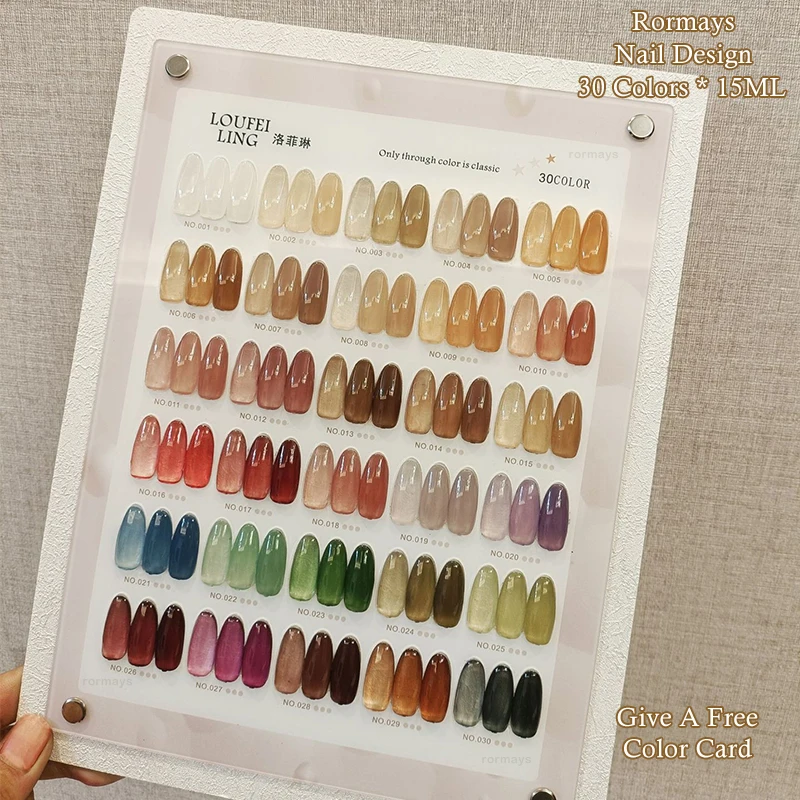 30 Colors Jelly Gel Polish Set Sheer Transparent Candy Color UV LED Soak Off Semi Permanent Nail Art Salon Manicure Varnish