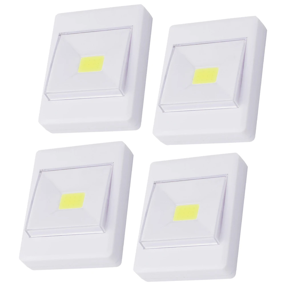 

4pcs LED Cabinet Lights Operated COB Light Wireless Stairway Pantry Closet Bathroom Soft Glare Free Flicker Free Eye