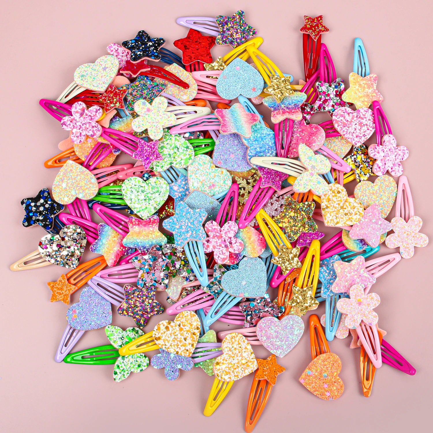 10/20/30pcs Colorful Baby Girls Hair Clips Grils Cute Star Hairpin Heart Barrettes Flower Hair Clip Mix Styles Hair Accessories