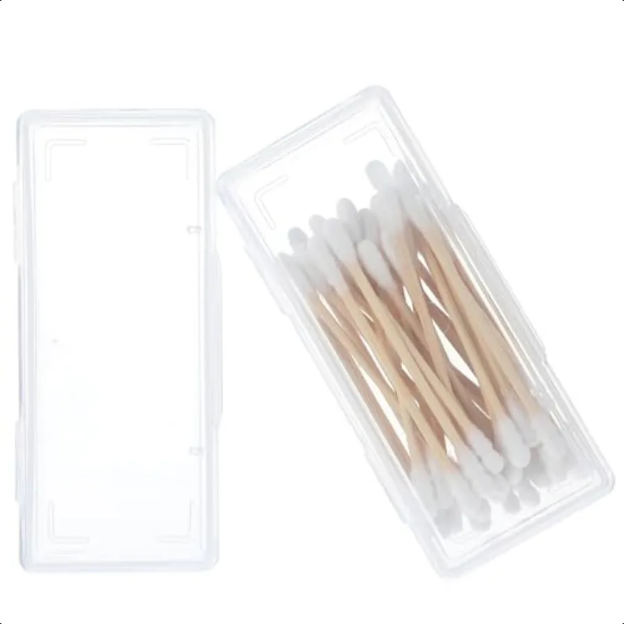 2 STUKS Wattenstaafje Houder voor Reizen Floss Picks Case Doorzichtige Plastic Wattenschijfje Houder Draagbare Kleine Tandzijde Houders Reizen