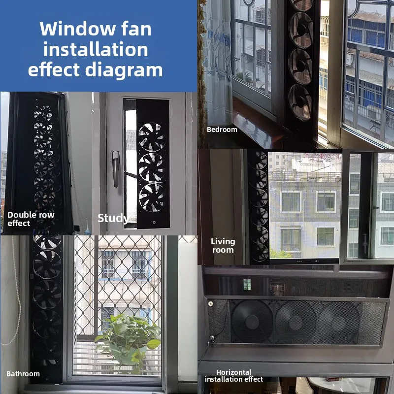 No punching installation, window exhaust fan, bathroom chess and card room bathroom strong ventilation smoke exhaust ventilation - view 3