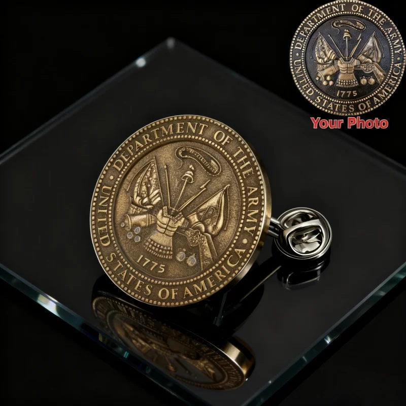 Custom Photo Brooch Personalized Commemoration Stainless Steel Hats for Jackets Backpacks Gift Souvenir Badge for Men view 6