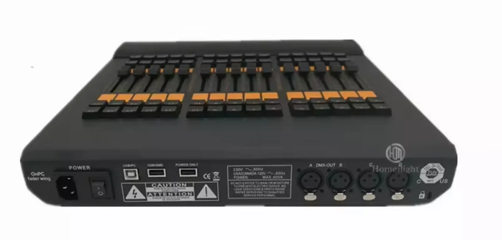 Contrôleur d'aile de Fader avec Flight Case DMX 512, Console d'éclairage DJ pour éclairage de scène