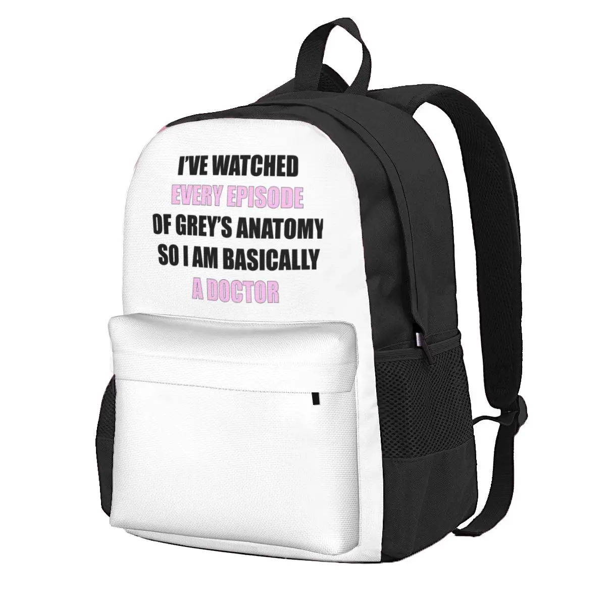 

I've Watched Every Episode Of Greys Student Backpack School Bag Hiking Travel Daypack Boys Girls Fashion Bookbag Shoulder Bags