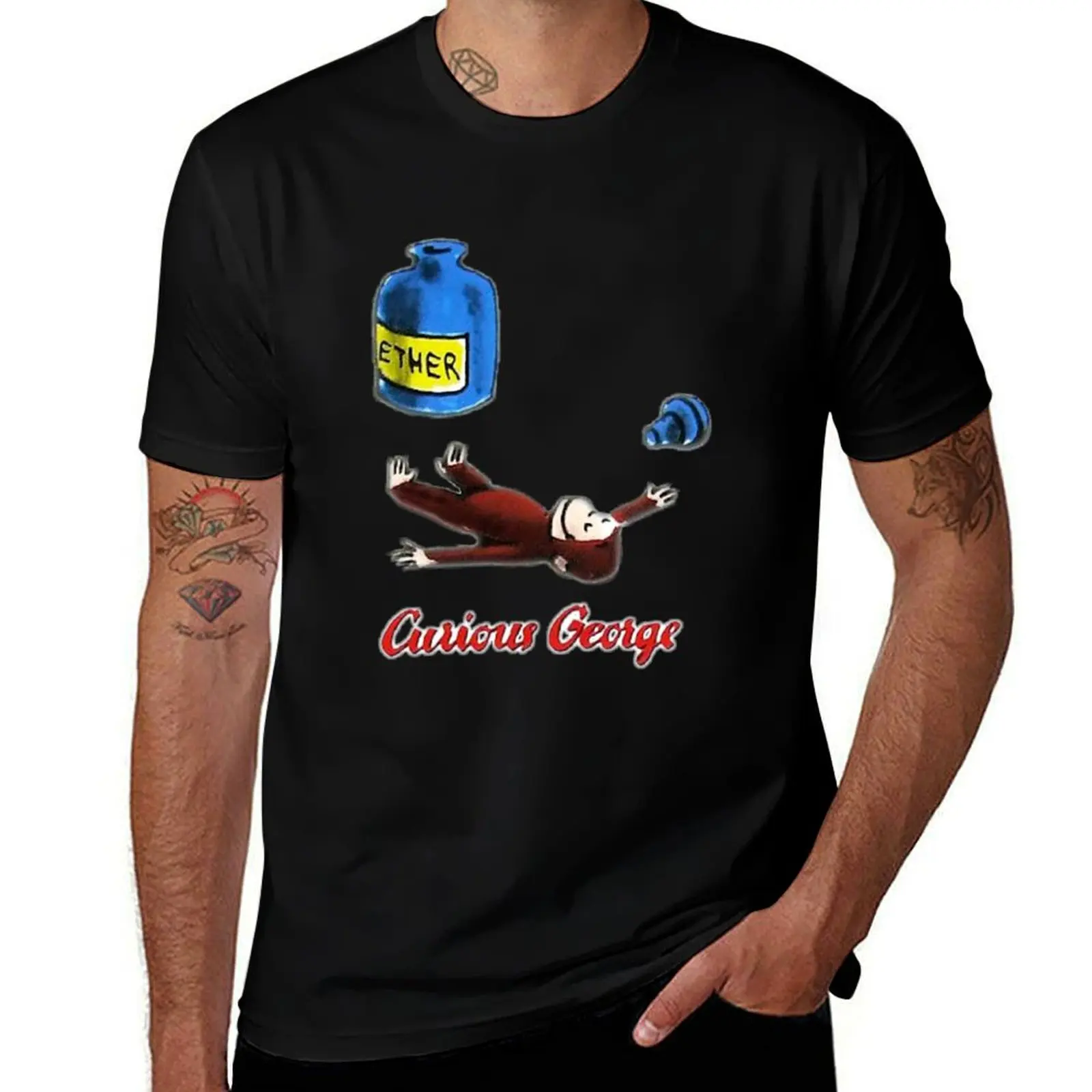 

Curious George- Breathes in Ether T-Shirt Casual Lightweight Short Sleeve Top