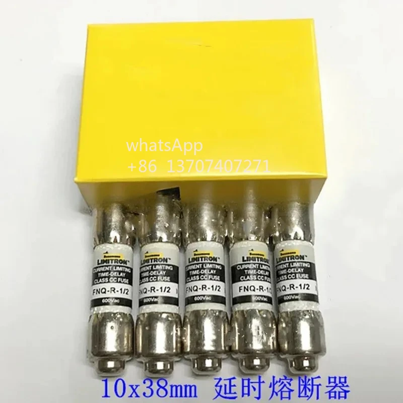 

10PCS New Original Limitron TIME-DELAY FUSE FNQ-R-1/2 CC-TRON Fuses 0.5A 600V Ceramic Fuse