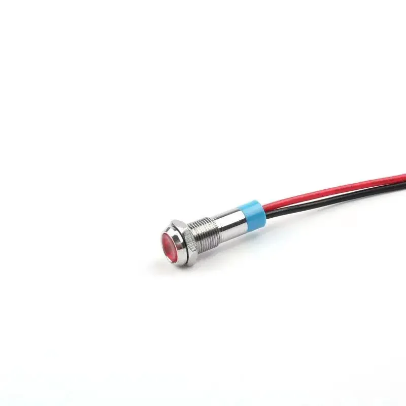 Mini voyant lumineux LED en métal, indicateur d'alimentation, rouge, orange, vert, bleu, blanc, 6mm, 3V, 6V, 12V, 24V, 110V, 220V