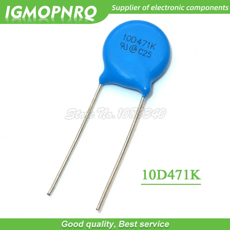 10pcs varistor 10D471K 470V piezoresistor 10D471 IGMOPNRQ