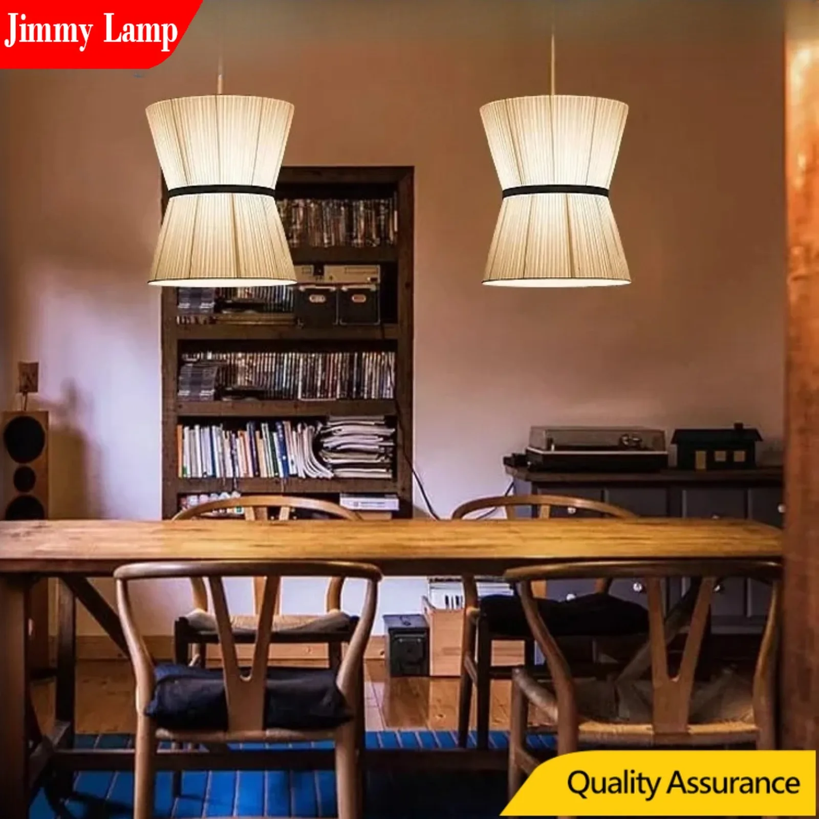 

Jimmy Nordic Modern Fabric Pendant Light for Living Dining Bedroom Handcrafted Indoor Lighting Fixtures Chandelier