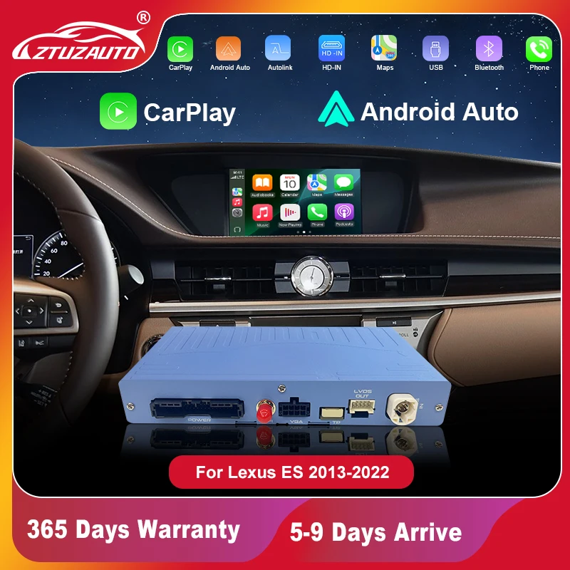 

Беспроводной CarPlay для Lexus ES 2013-2022 с Android Auto интерфейсом Зеркальная связь AirPlay Car Play Навигация USB Функции