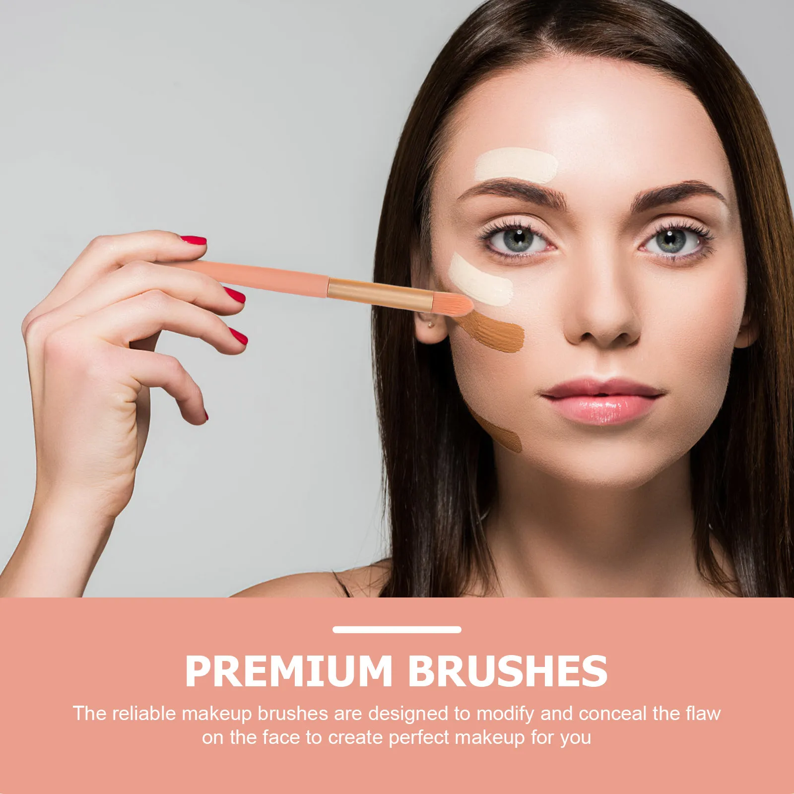 1 conjunto mini conjunto de pincéis de maquiagem cosméticos profissionais portáteis ferramentas de maquiagem de viagem aplicador de blush em pó facial para mulheres