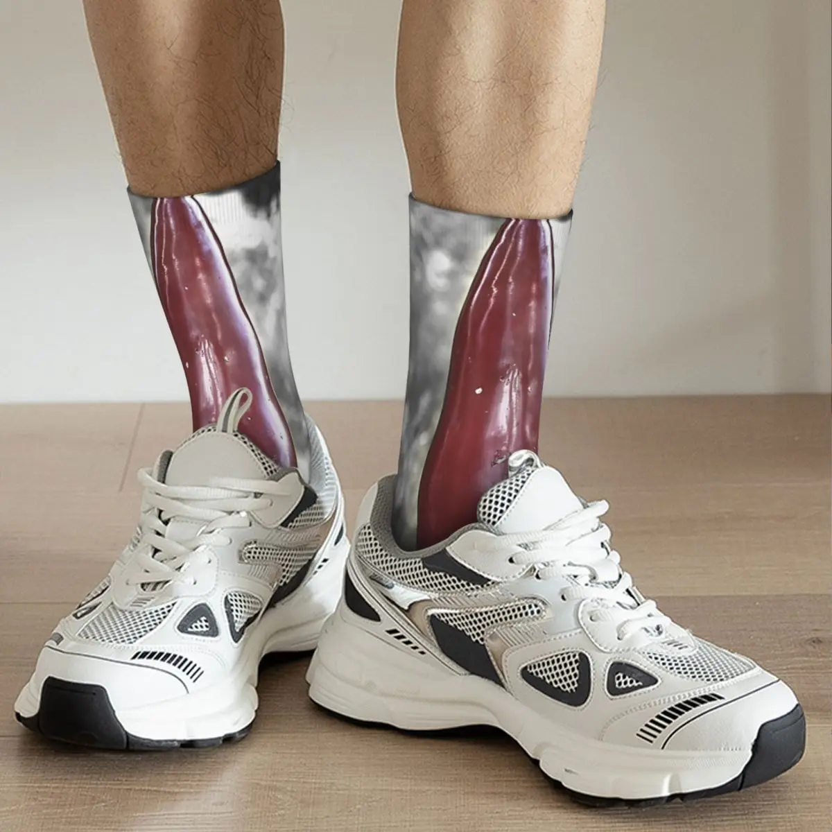 Chaussettes de compression rétro It's A Gnome pour hommes, chaussettes d'équipage de nouveauté imprimées sans couture, style de rue unisexe, cadeau de Noël joyeux Noël