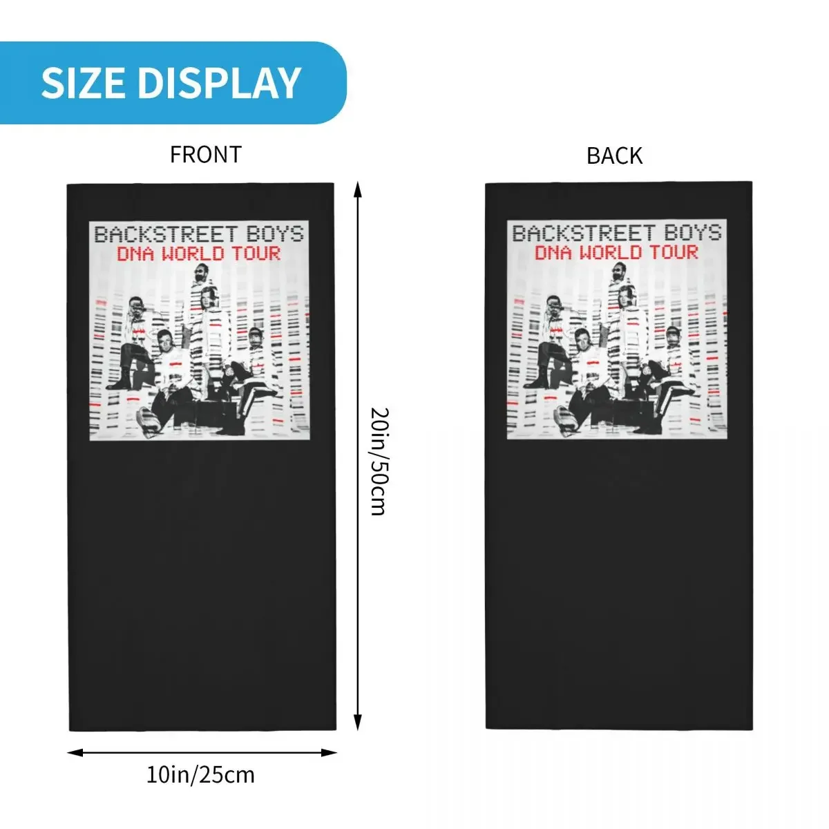 Лидер продаж, муфта Backstreet для мальчиков, ДНК, концертный тур, 2019, Шейная гетра, бандана, шарф, маска для лица, мягкая, для рыбалки, спорта на открытом воздухе