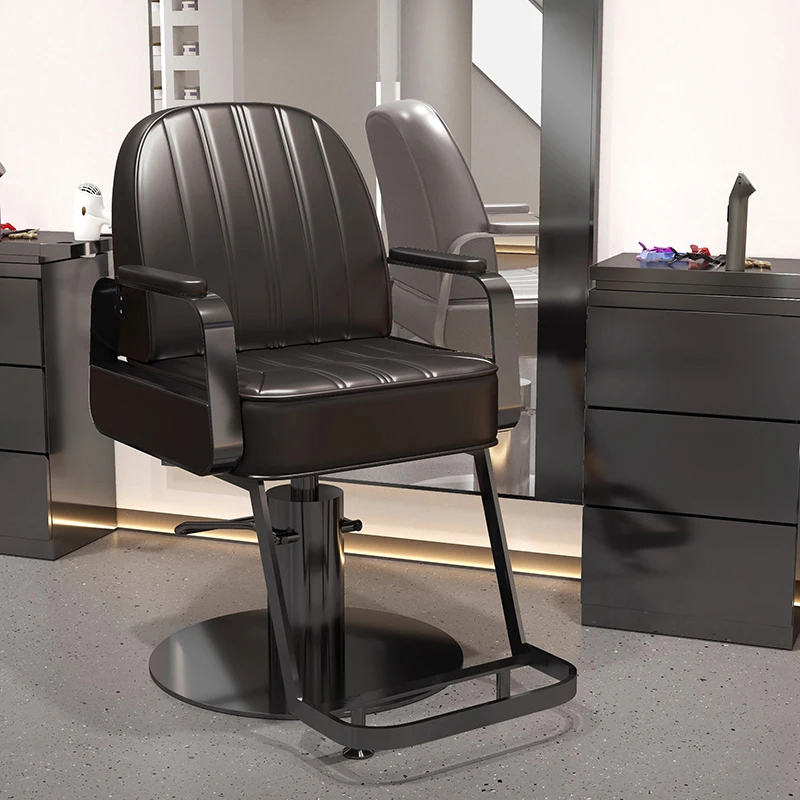 

Nordic Luxury Barber Chairs Modern Professional Perm Hair Dyeing Barber Chairs Ergonomic Comfort Commercial Furniture Silla FYBC