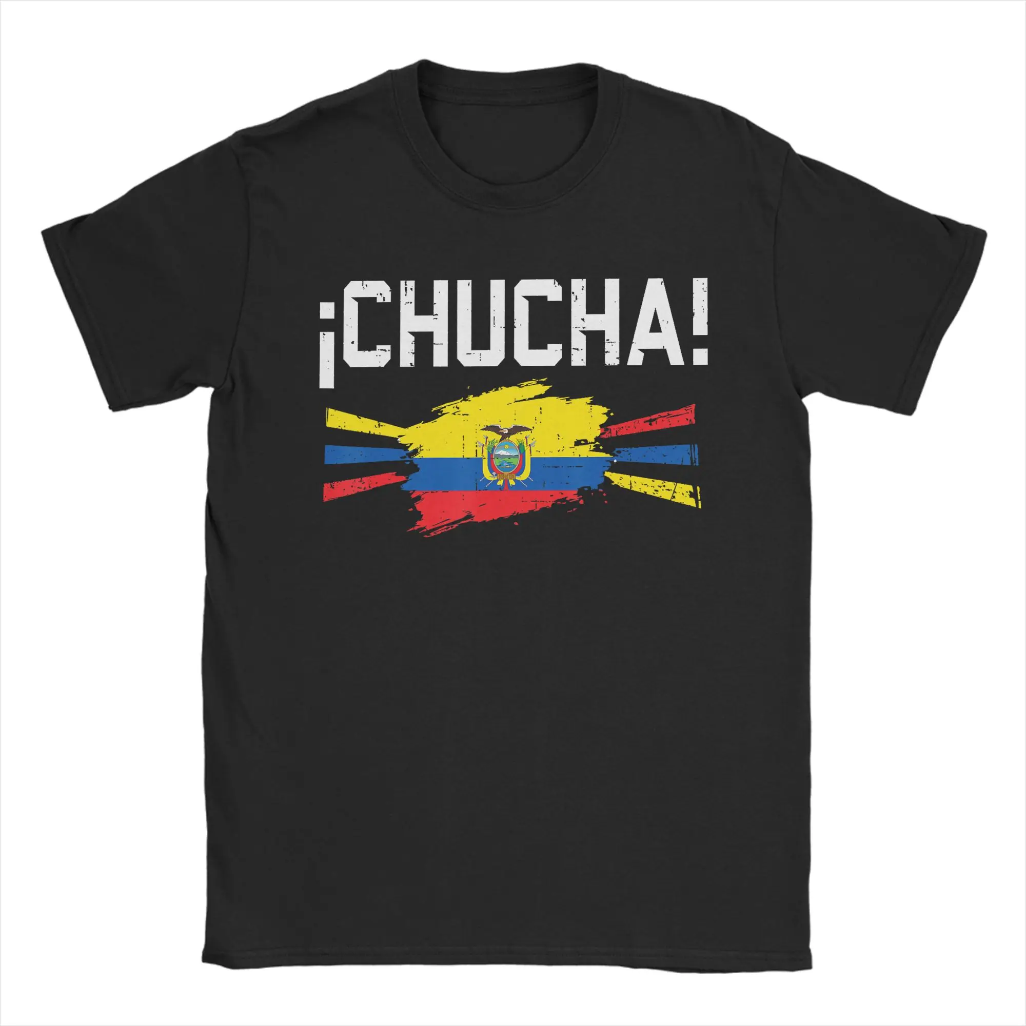 Camiseta Vintage Divertida con el Lenguaje Informal Chucha de Ecuador, Camiseta de Algodón para Hombre con la Bandera de Ecuador, Camiseta de Manga Corta, Ropa de Regalo