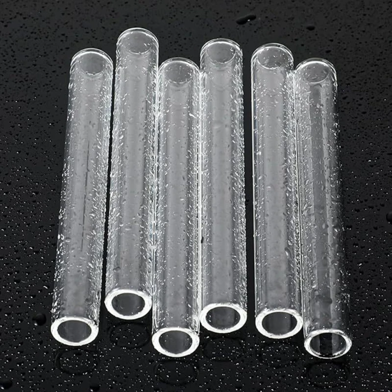 6 Cái Ống thủy tinh Borosilicate Ống thổi thủy tinh có bàn chải làm sạch 4 inch