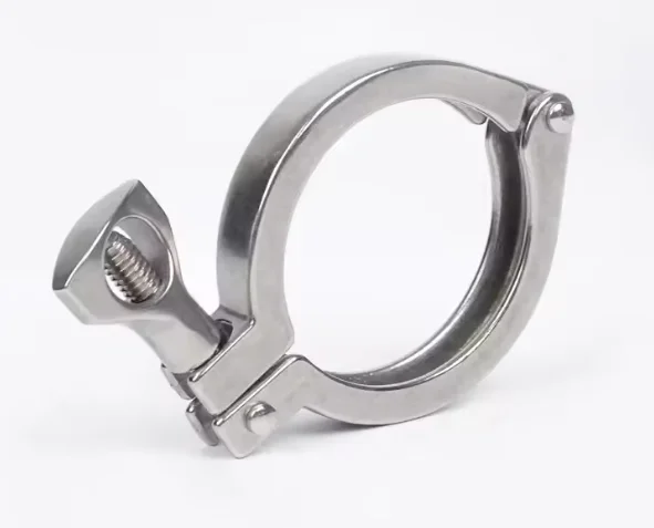 مشبك أنابيب سريع القفل KF25، وصلة شفة مكنسة كهربائية بمشبك ثلاثي من الألومنيوم (بدون دعامة توسيط وحلقة دائرية)،