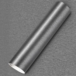 Premium Dark Gunmetal Grey Brushed Steel Vinyl Wrap Roll Film with Air Release Self Adhesive Decal Automotive Car Wrapping Foil