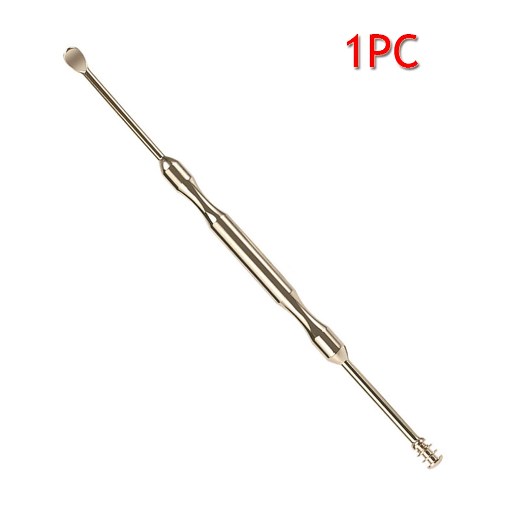 السفر المحمولة كوريت دوامة نوع مزدوجة نهاية الأذن يختار الأذن العناية آذان حفر مغرفة الأذن الشمع اختيار أداة إزالة الصواميل الأذن الأنظف #1