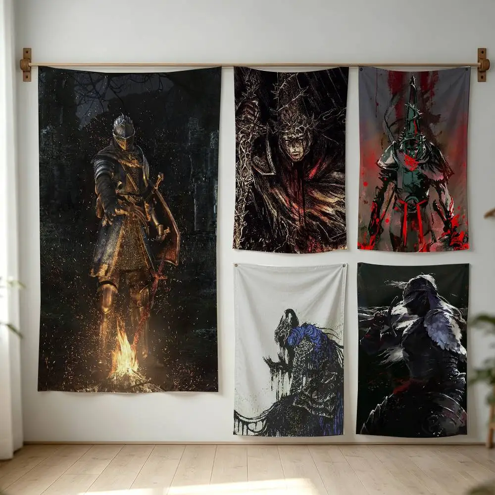 Dark souls Game Cool Flag Digital Printing Banner for Garage Wall Out Door Decoration