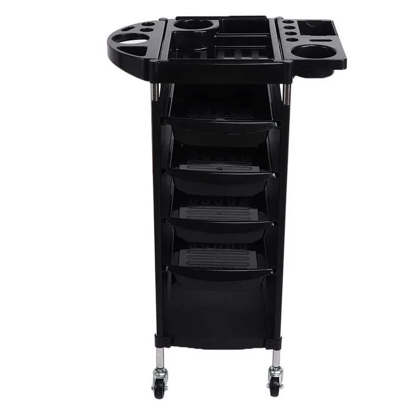 6-storey Rack Multi-functional Hair Salon Tools Storage Cart with Universal Wheels Hair Salon Supplies Barbershop Shelves