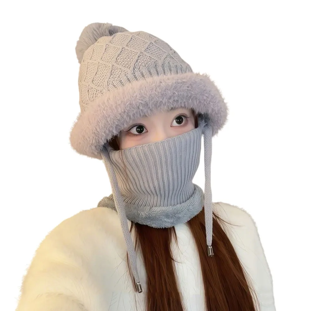 

Fashion 3-in-1 Design Balaclava Windproof Full Face Ski Mask Caps Neck Warmer Winter Hat For Women Man