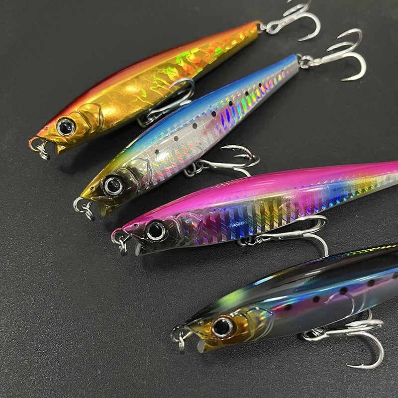 110mm 47g Ağır Batan Minnow Balıkçılık Lures Uzun Döküm Tuzlu Su Yapay Yemler Canavar Atış Lazer Swimbait Pesca Ekipmanları