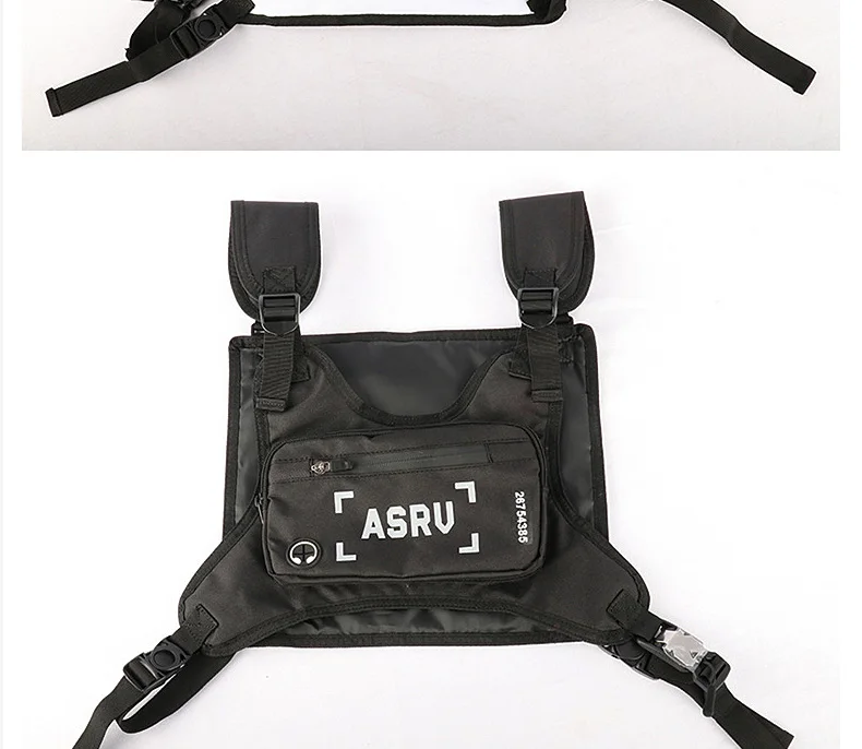 Taktische Brusttasche für Herren, Outdoor-Gym-Weste, reflektierende Sicherheitstasche, wasserdichte Brusttasche, multifunktionale Herren-Handytasche, lässige Sporttasche – Detail 14