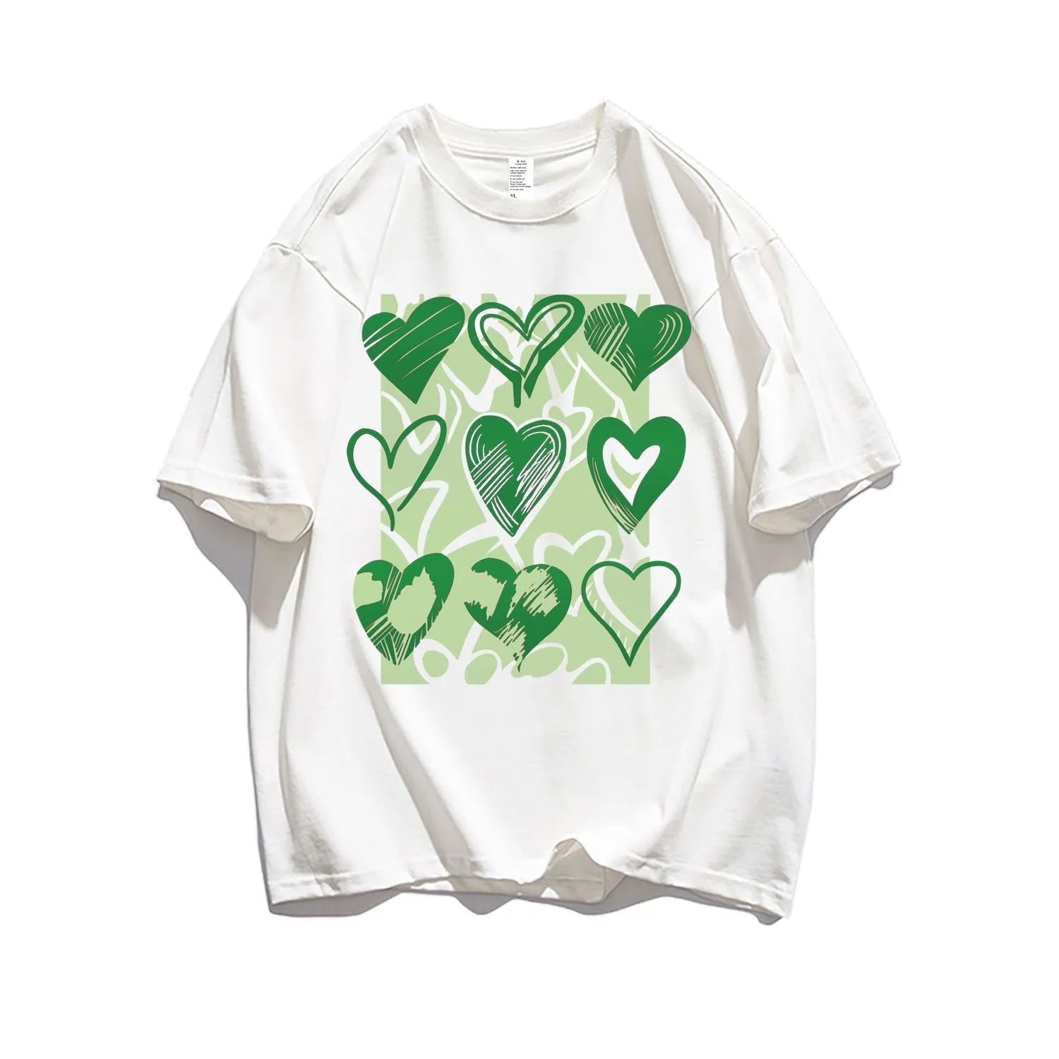 

Style Short Sleeve Women's Japanese Vintage Short Sleeve Men's and Women's Clothes Trend Versatile White T-Shirt Trend