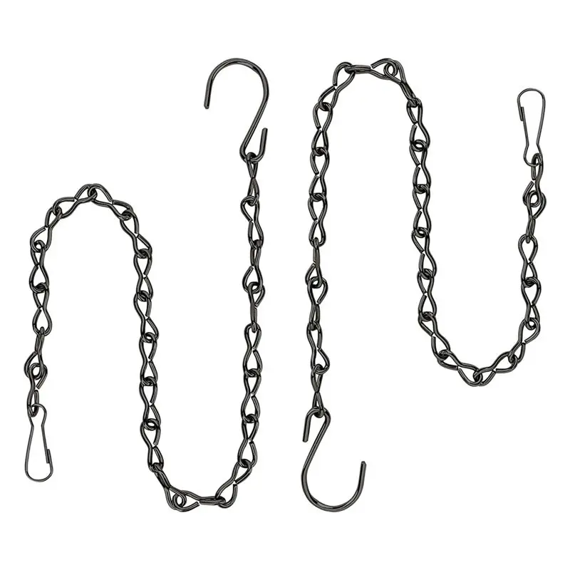 AEE4-Hanging Plant Chain, Black Chain For Hanging Bird Feeders Planters Lanterns Baskets Billboards Wind Chimes Ornaments