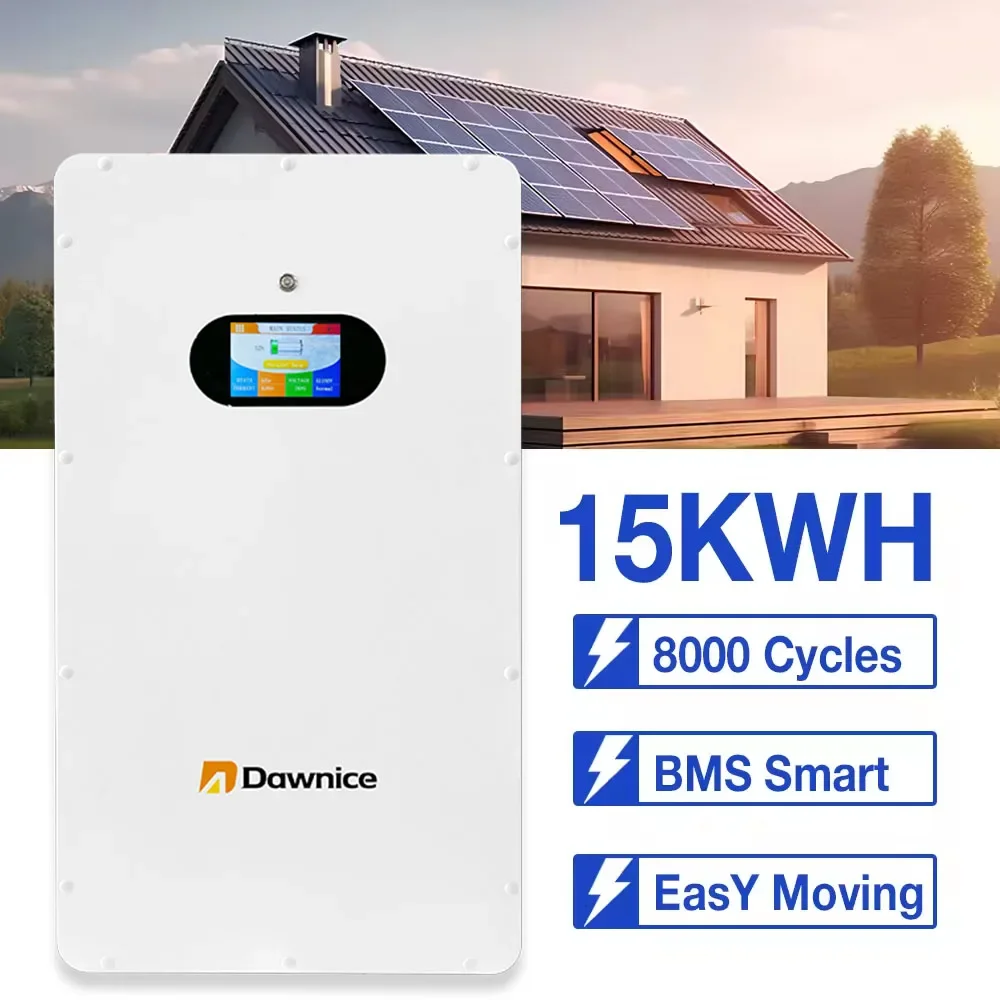 Dawnice 51.2v 5kwh 10kWh 15kwh 48v 200ah 300ah lifepo4 battery solar 5KW Inverter energy home storage system