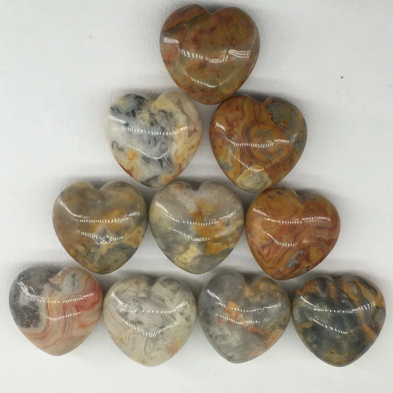 

Natural Agate Quartz Crystal, Hand Carved, Love, Reiki Healing, 10 Pcs