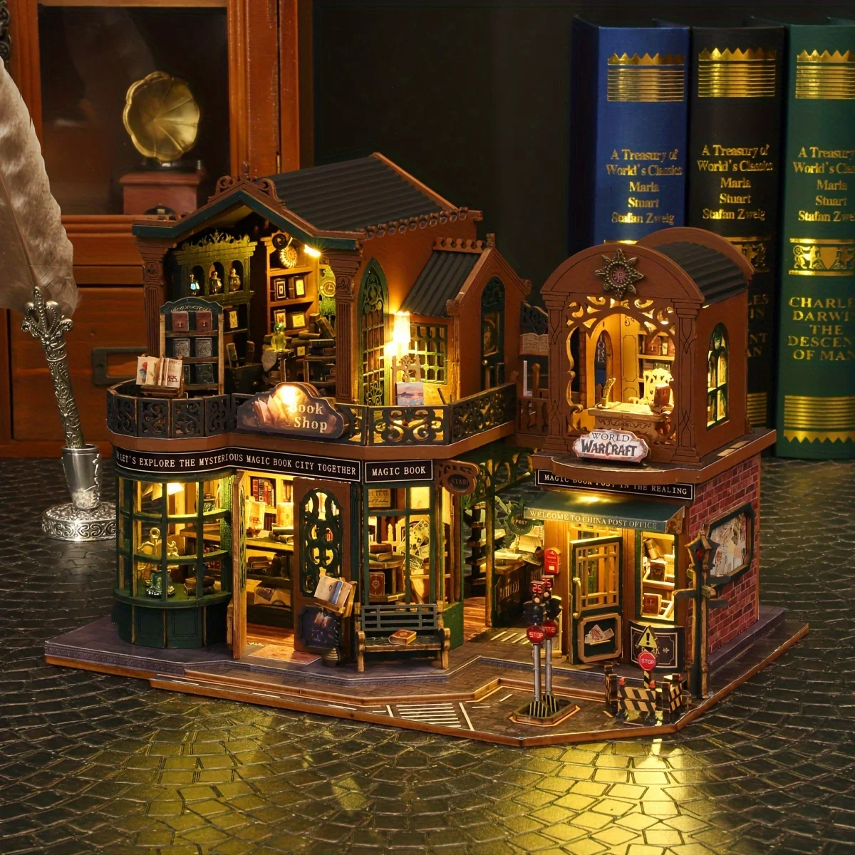 

3D puzzle mini DIY handmade mini doll house kit house assembly building castle model toy wooden crafts birthday gift