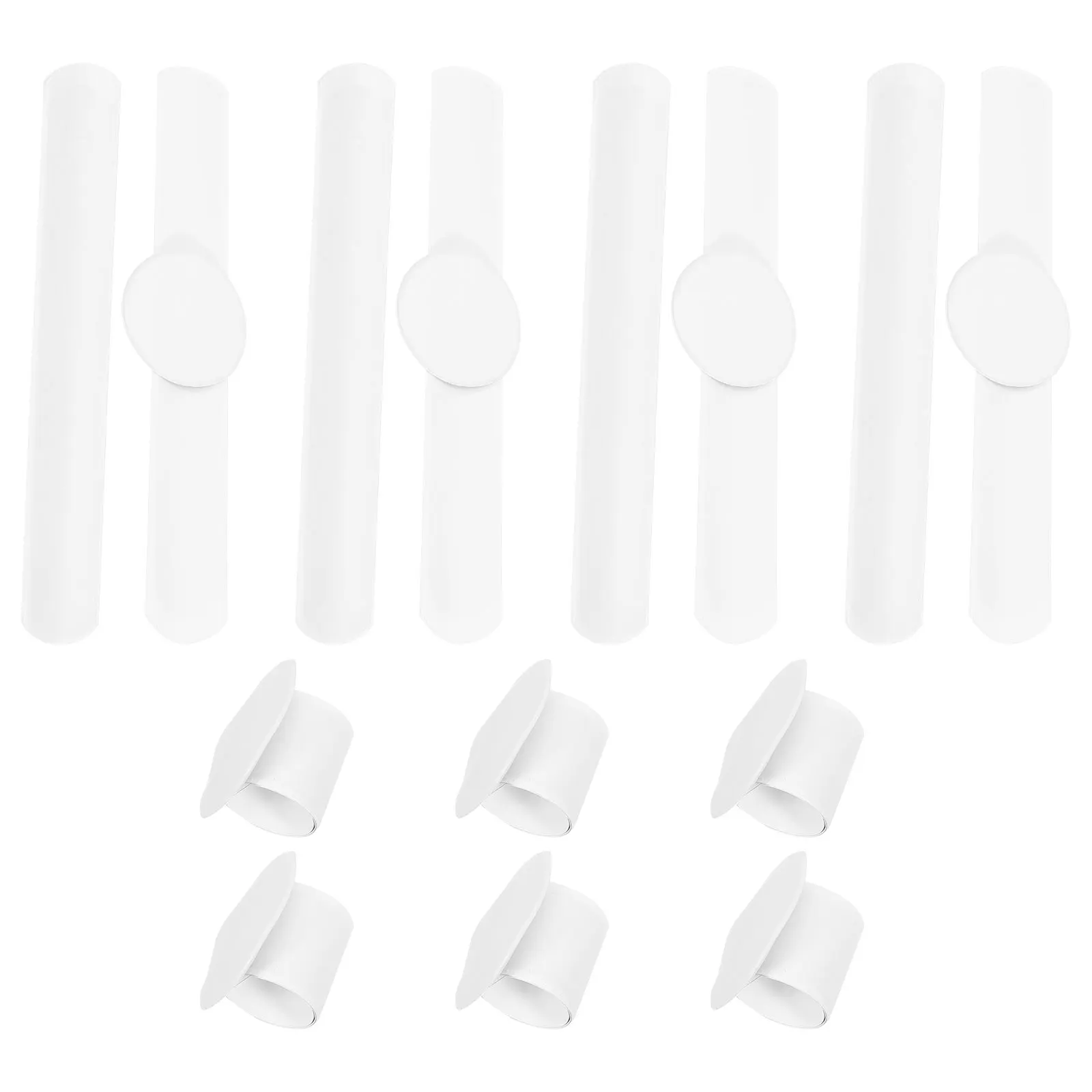 

Plain Blank DIY Slap Bracelets White Toddler Wristbands Metal PVC Premium Material Durability Practicality Long Life Party