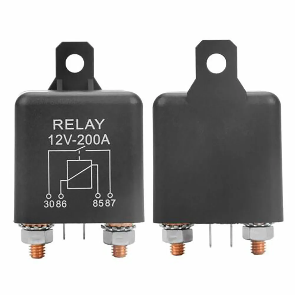 4 Pin Battery Switch Relay 12V 200A Electromagnetic Isolating Relay Dual Battery Isolator Relay Current Start Relay Car Relay
