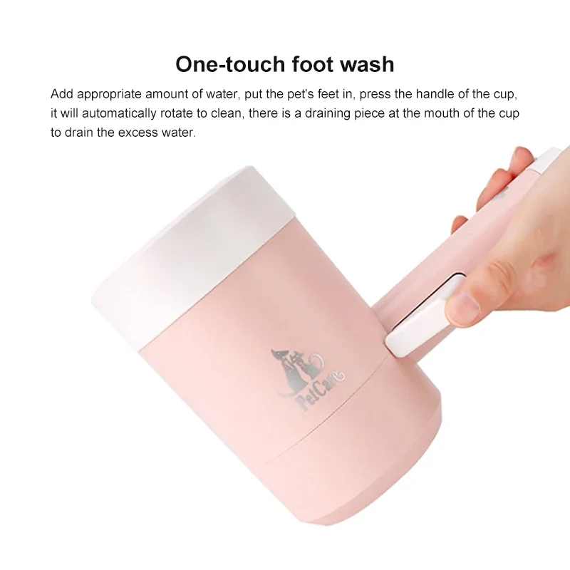 Portable soft silicone dog paw cleaning cup, outdoor foot washing, dog paw cleaning, one click automatic quick foot washing clea