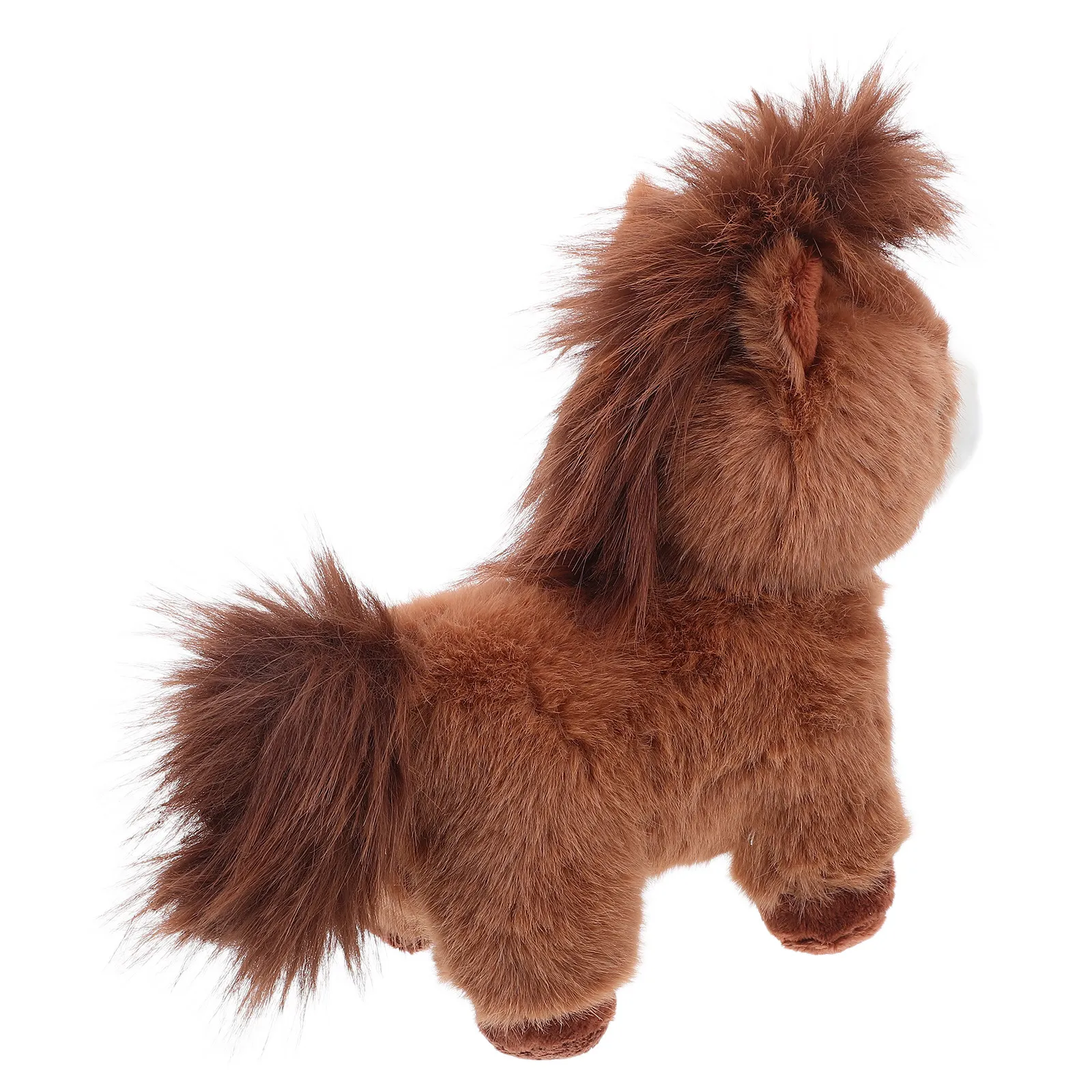 

Мягкая игрушка-лошадка миниатюрная коричневая, 9 дюймов, для подарка на Китайский Новый год 2026, декор для детской спальни, имитация животного