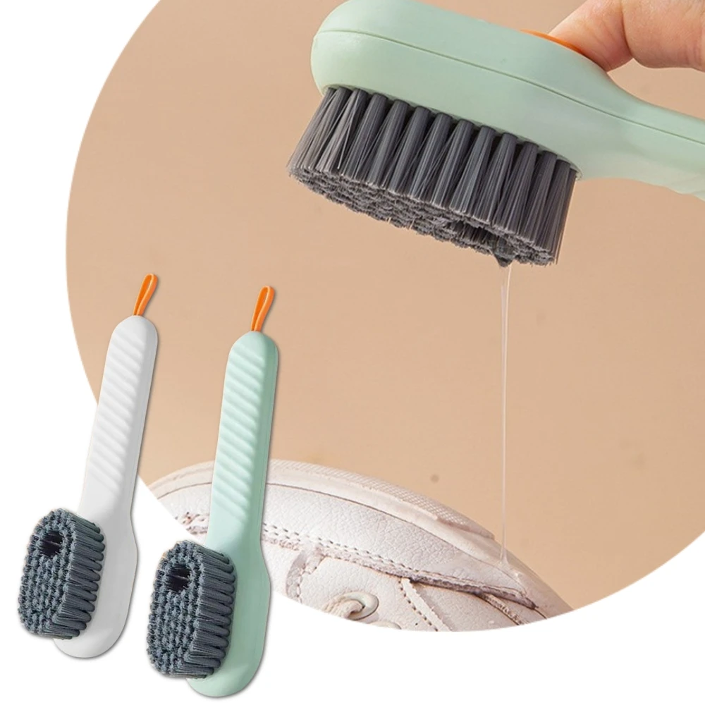 Automatic Liquid Adding Cleaning Brush Gadget Set Multifunctional Liquid Shoe Brush Household Soft Bristle Cleaning Brush Kit